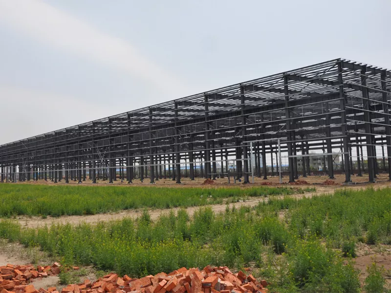 Prefab د فولادو فلزي ګودام ودانۍ